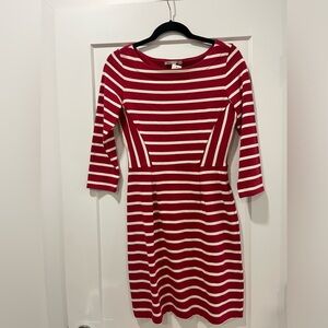 Red Stripe Cotton Dresss